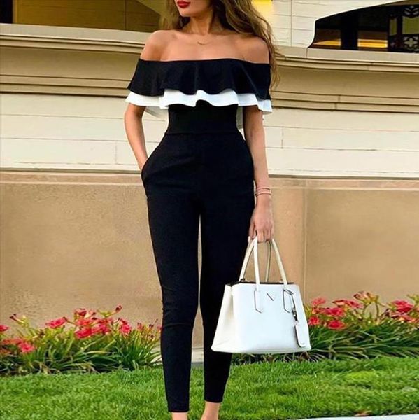 women off shoulder ruffle casual long playsuit party jumpsuit bodysuits ladies women clothes g40 drop shipping, Black;white
women off shoulder ruffle casual long playsuit party jumpsuit bodysuits ladies women clothes g40 drop shipping, Black;white