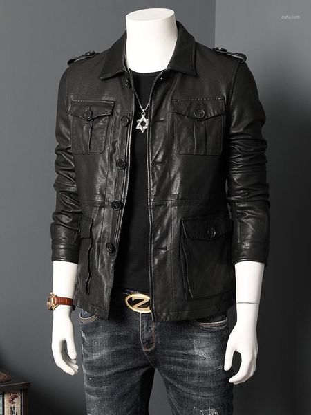 genuine leather jacket men cowhide leather coat spring autumn vintage real cow jackets veste cuir homme 018061, Black
genuine leather jacket men cowhide leather coat spring autumn vintage real cow jackets veste cuir homme 018061, Black