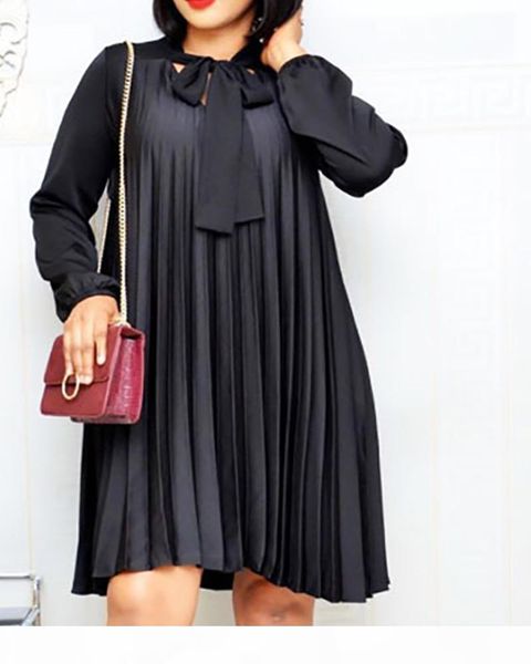 plus size pleated dresses with bowtie long lantern sleeves knee length women fashion summer autumn female african vestidos new mx200804, Black;pink
plus size pleated dresses with bowtie long lantern sleeves knee length women fashion summer autumn female african vestidos new mx200804, Black;pink