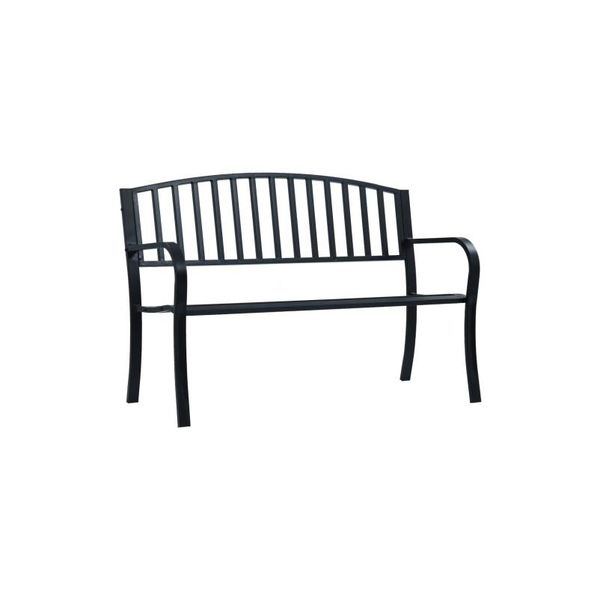 au warehousefurniture garden bench 125 cm black steel au warehousef wmtmiu