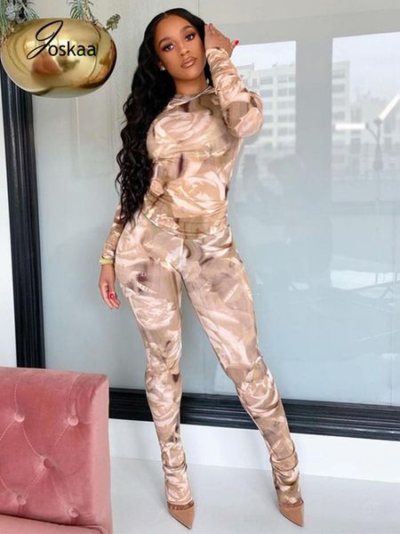 joskaa vintage print 2020 women casual streetwear two piece set autumn full sleeve t shirt stretchy flare pants elegant overalls, Gray
joskaa vintage print 2020 women casual streetwear two piece set autumn full sleeve t shirt stretchy flare pants elegant overalls, Gray