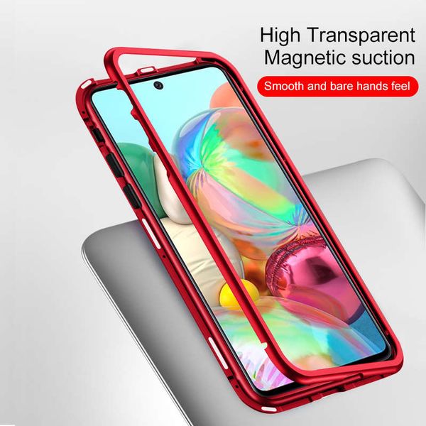 luxury tempered glass metal for samsung galaxy a51 a71 a515f a715f phone case magnetic cover full protection shell
luxury tempered glass metal for samsung galaxy a51 a71 a515f a715f phone case magnetic cover full protection shell