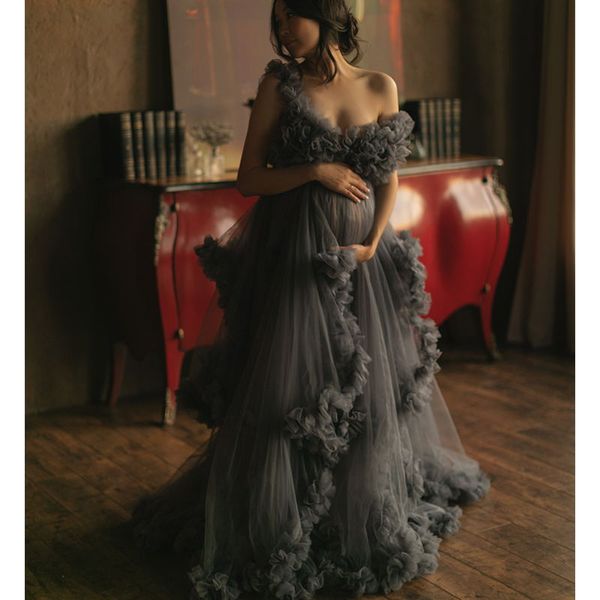 dark grey maternity dresses tiered ruffled maternity gown for pshoot boudoir lingerie tulle bathrobe nightwear babydoll robe, White;pink
dark grey maternity dresses tiered ruffled maternity gown for pshoot boudoir lingerie tulle bathrobe nightwear babydoll robe, White;pink