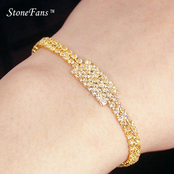 stonefans gold charm rhinestone bracelets for women femme link chain geomertic shining party crystal bracelet bangle for girls, Black
stonefans gold charm rhinestone bracelets for women femme link chain geomertic shining party crystal bracelet bangle for girls, Black