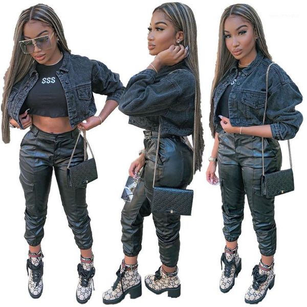 women's pants & capris 61cy8018 autumn winter women outdoor streetwear casual fashion home solid multiple pockets leather 1, Black;white
women's pants & capris 61cy8018 autumn winter women outdoor streetwear casual fashion home solid multiple pockets leather 1, Black;white