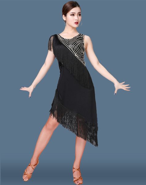 new sequined dress latin jazz dance performance wear dress women fringe dresses salsa/ballroom/tango/cha cha, Black;red
new sequined dress latin jazz dance performance wear dress women fringe dresses salsa/ballroom/tango/cha cha, Black;red