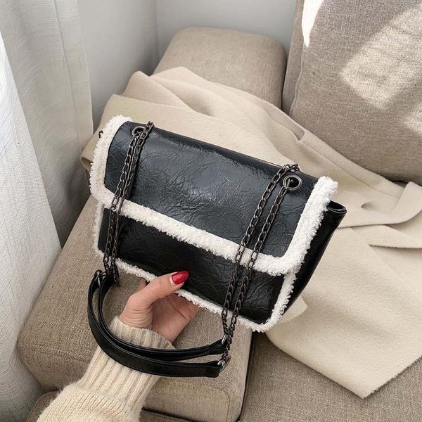 cross body 2021 contrast color women splicing pu leather crossobdy soft lamb fleece shoulder bag female thick chain fluffy tote bags
cross body 2021 contrast color women splicing pu leather crossobdy soft lamb fleece shoulder bag female thick chain fluffy tote bags