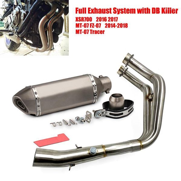 motorcycle exhaust full system for mt-07 fz-07 tracer 2014-2019 with muffler xsr700 2016-20191
motorcycle exhaust full system for mt-07 fz-07 tracer 2014-2019 with muffler xsr700 2016-20191