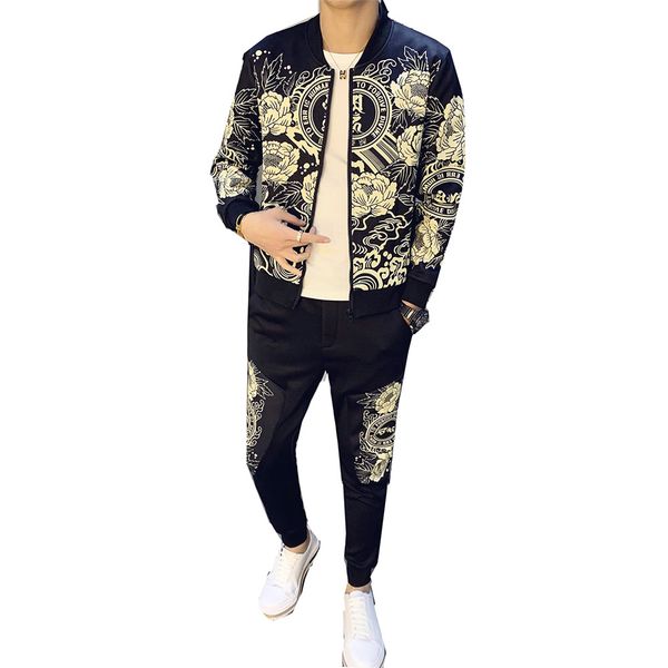 fall mens sports 2piece printed sports suit jacket pants sportswear men sportswear asian size moda hombre new mens set, Gray
fall mens sports 2piece printed sports suit jacket pants sportswear men sportswear asian size moda hombre new mens set, Gray