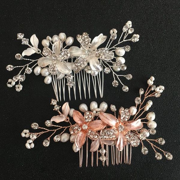 slbridal rose gold crystal rhinestone freshwater pearls flower wedding jewelry hair comb bridal headpiece hair accessories women, Golden;silver
slbridal rose gold crystal rhinestone freshwater pearls flower wedding jewelry hair comb bridal headpiece hair accessories women, Golden;silver