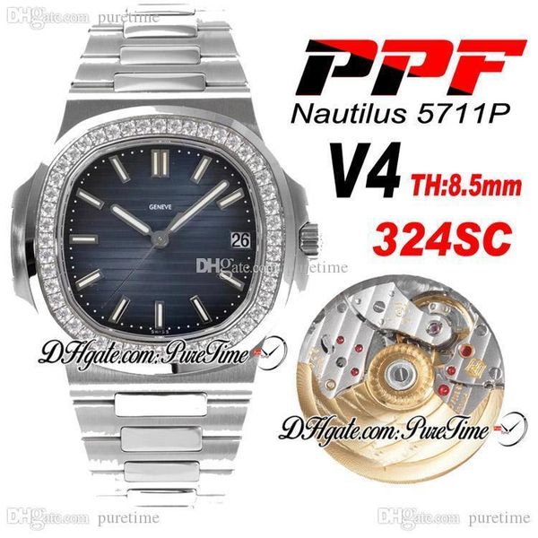 2020 ppf 5711p 324sc 324cs automatic mens watch round diamond bezel blue texture dial stee bracelet edition new ptpp puretime paz01, Slivery;brown
2020 ppf 5711p 324sc 324cs automatic mens watch round diamond bezel blue texture dial stee bracelet edition new ptpp puretime paz01, Slivery;brown