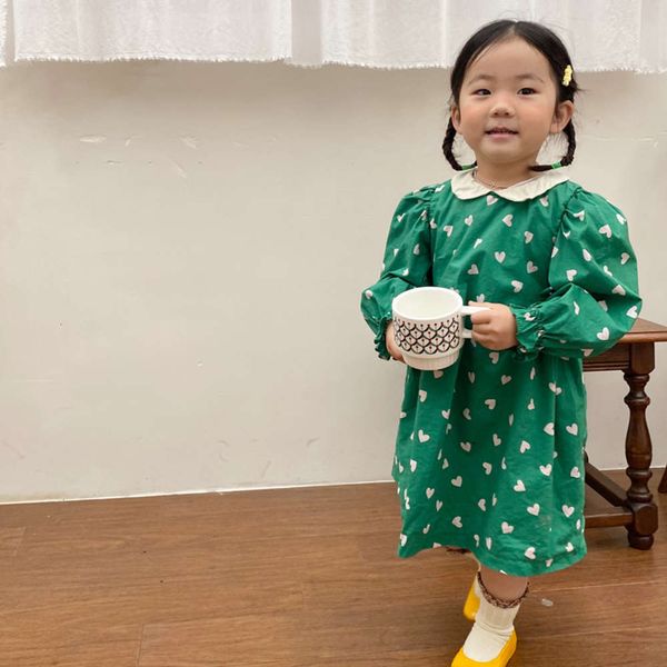 spring korean 2021 love lapel a-line girls long sve contrast drs, Red;yellow
spring korean 2021 love lapel a-line girls long sve contrast drs, Red;yellow