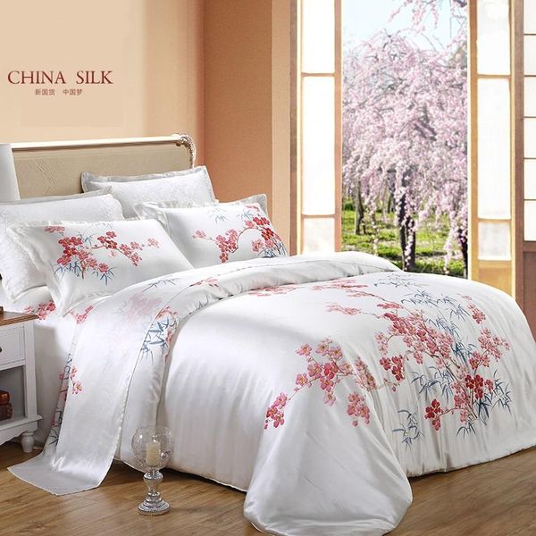 bedding sets 19mm duvet cover 100% silk 4pcs set printed soft and breathable with zipper closure & corner ties pink white
bedding sets 19mm duvet cover 100% silk 4pcs set printed soft and breathable with zipper closure & corner ties pink white