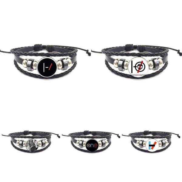 ej glaze twenty one pilots music band harajuku jewelry glass cabochon black leather bracelet bangle for girls gift, Golden;silver
ej glaze twenty one pilots music band harajuku jewelry glass cabochon black leather bracelet bangle for girls gift, Golden;silver