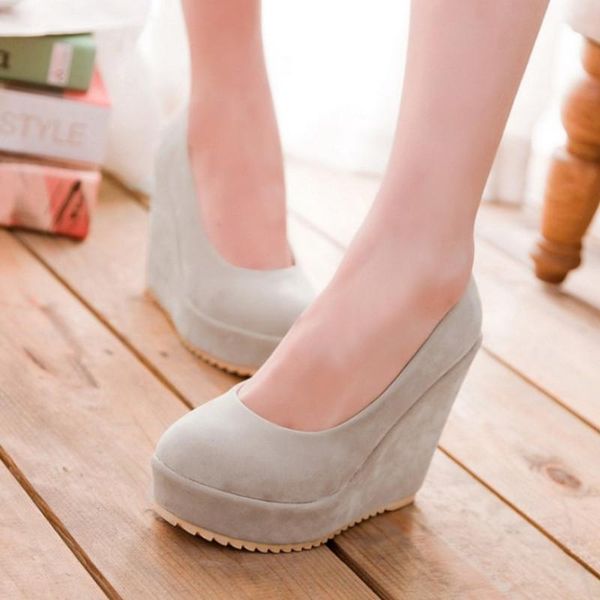 new suede wedge shoes women pumps slip on platform shoes woman high heels comfortable heels female, Black
new suede wedge shoes women pumps slip on platform shoes woman high heels comfortable heels female, Black