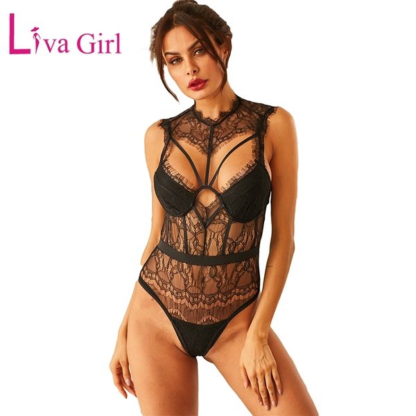 liva girl black/white sheer lace strappy bustier lace bodysuit for women hollow out bodycon jumpsuit combinaison femme y200401
liva girl black/white sheer lace strappy bustier lace bodysuit for women hollow out bodycon jumpsuit combinaison femme y200401