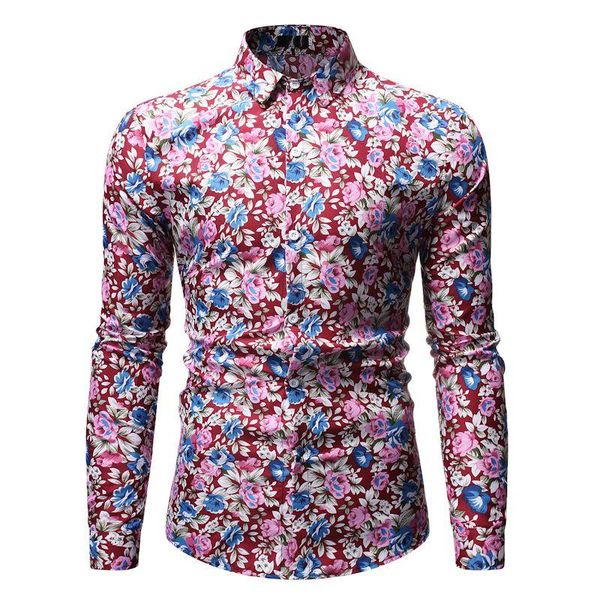 men's casual shirts slim fit floral print shirt male flower printed long sleeve men autumn 9 colors -3xl, White;black
men's casual shirts slim fit floral print shirt male flower printed long sleeve men autumn 9 colors -3xl, White;black