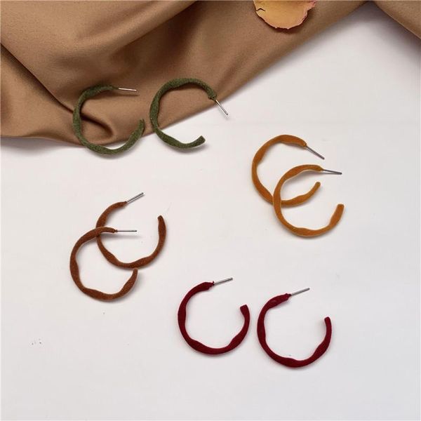 hoop & huggie trendy korean colorful plush earrings yellow wine red green geometric c shape stud autumn winter women jewelry gifts, Golden;silver
hoop & huggie trendy korean colorful plush earrings yellow wine red green geometric c shape stud autumn winter women jewelry gifts, Golden;silver