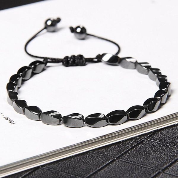 classic geometric shape hematite stone adjustable rope length braided bracelet for women men's health care vintage jewelry gifts, Black
classic geometric shape hematite stone adjustable rope length braided bracelet for women men's health care vintage jewelry gifts, Black