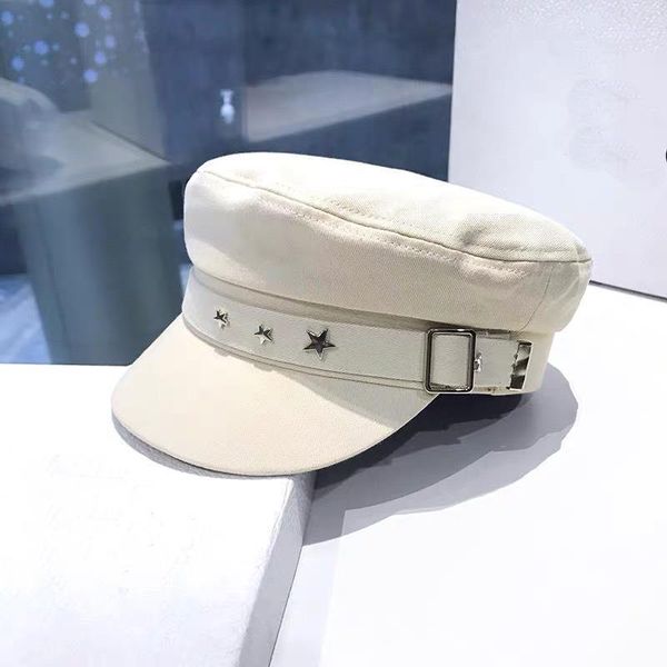 fashion women metal buckle cotton octagonal cap winter elegant ladies star belt beret hat streetwear flat cap1, Blue;gray
fashion women metal buckle cotton octagonal cap winter elegant ladies star belt beret hat streetwear flat cap1, Blue;gray