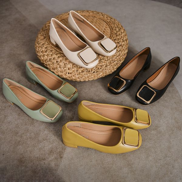 2022 spring women dress shoes square button pumps med heels boat shoes chunky slip on ladies shoes ol office zapatos mujer 9479n, Black
2022 spring women dress shoes square button pumps med heels boat shoes chunky slip on ladies shoes ol office zapatos mujer 9479n, Black
