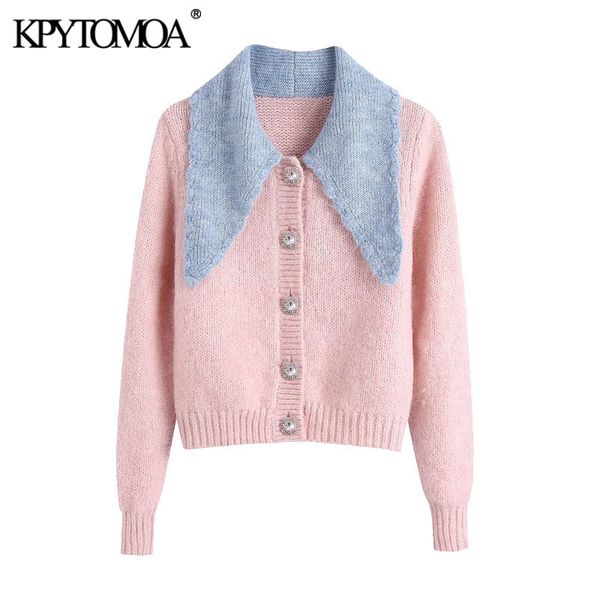 kpytomoa women sweet fashion gem button cropped knitted cardigan sweater vintage long sleeve female outerwear chic 201030, White
kpytomoa women sweet fashion gem button cropped knitted cardigan sweater vintage long sleeve female outerwear chic 201030, White