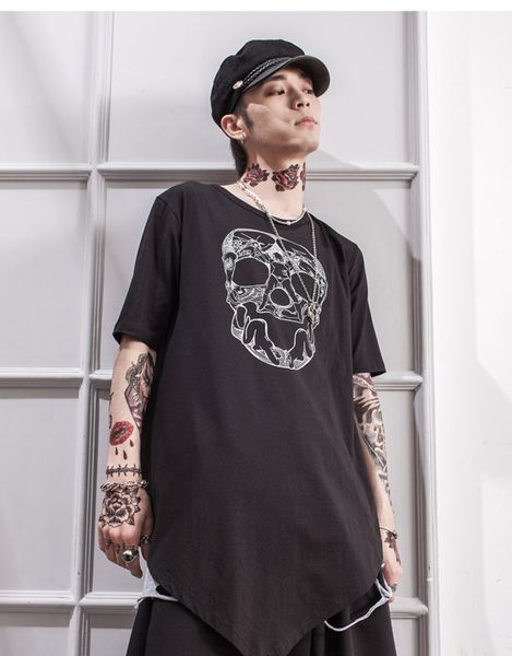 net red tide brand short sleeve t-shirt men's trend ins korean hip-hop street half cut mid sleeve couple summer coat, White;black
net red tide brand short sleeve t-shirt men's trend ins korean hip-hop street half cut mid sleeve couple summer coat, White;black