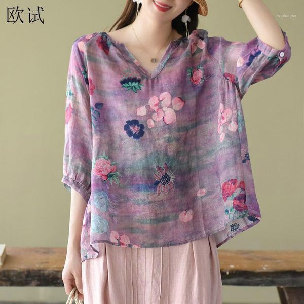 plus size floral blouse 2020 summer women 3/4 sleeve loose vintage print cotton blouses femme bluse1, White
plus size floral blouse 2020 summer women 3/4 sleeve loose vintage print cotton blouses femme bluse1, White