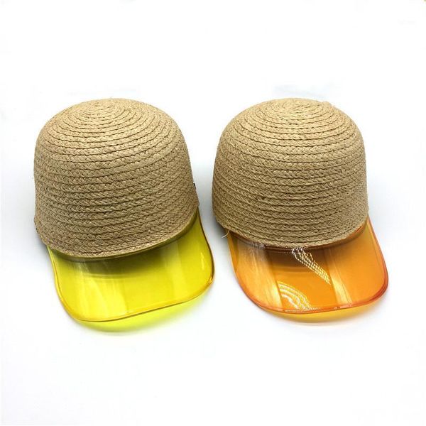 girls solid summer beach hat braided straw hat women natural raffia baseball straw with transparent brim1, Blue;gray
girls solid summer beach hat braided straw hat women natural raffia baseball straw with transparent brim1, Blue;gray