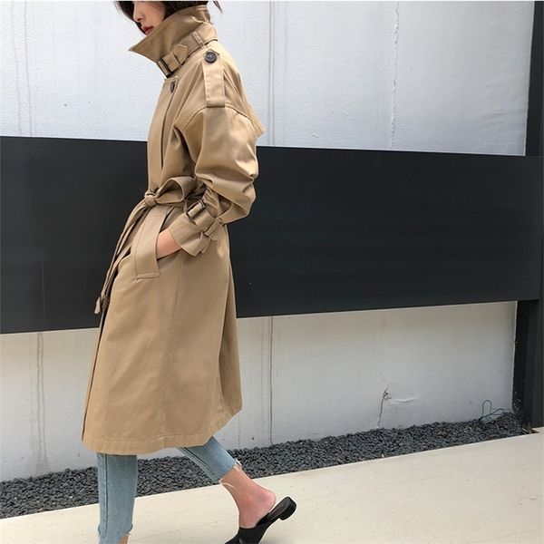 fashion khaki trench coat women casual belt windbreaker female office lady feminino elegant oversized outerwear 201031, Tan;black
fashion khaki trench coat women casual belt windbreaker female office lady feminino elegant oversized outerwear 201031, Tan;black