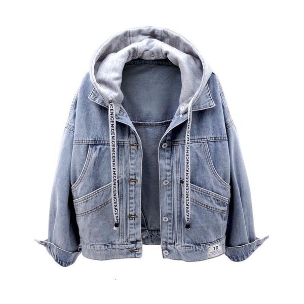 spring autumn women hooded denim jacket female stylish hoodie single breasted pocket streetwear vintage plus size jeans coat, Black;brown
spring autumn women hooded denim jacket female stylish hoodie single breasted pocket streetwear vintage plus size jeans coat, Black;brown