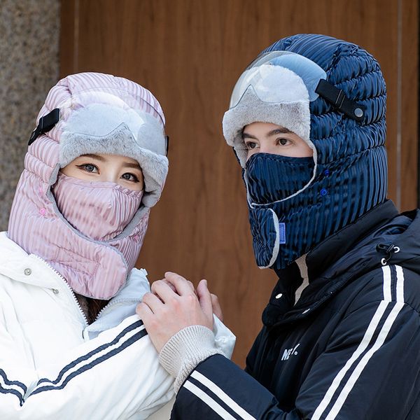 winter bomber hats with ear flaps and mask outdoor russian fleece thicken head trapper warm cap for men women, Blue;gray
winter bomber hats with ear flaps and mask outdoor russian fleece thicken head trapper warm cap for men women, Blue;gray
