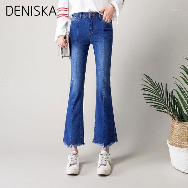 deniska 2018 spring new woman jeans bottom jeans high stretch womens flared pants ladies ankle lenght mujer femme1, Blue
deniska 2018 spring new woman jeans bottom jeans high stretch womens flared pants ladies ankle lenght mujer femme1, Blue