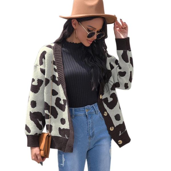 women's knits & tees winter warm knitted cardigan sweater for women long sleeve v neck leopard elegant ladiesd knitwear streetwear, White
women's knits & tees winter warm knitted cardigan sweater for women long sleeve v neck leopard elegant ladiesd knitwear streetwear, White