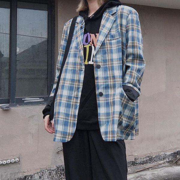 men's suits & blazers 2021 spring and autumn youth loose plaid single breasted simple suit fashion casual blue s-xl, White;black
men's suits & blazers 2021 spring and autumn youth loose plaid single breasted simple suit fashion casual blue s-xl, White;black