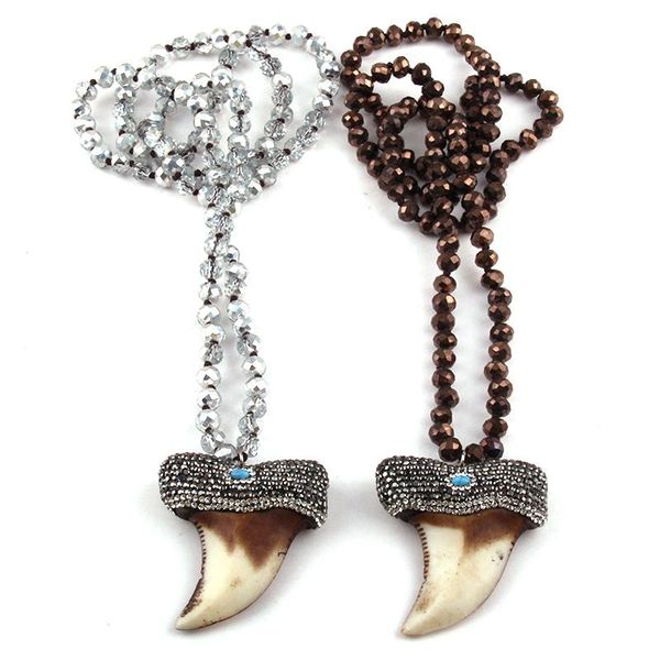 fashion glasscrystal long knotted & crystal pave teeth charm pendant necklace and women necklaces, Silver
fashion glasscrystal long knotted & crystal pave teeth charm pendant necklace and women necklaces, Silver