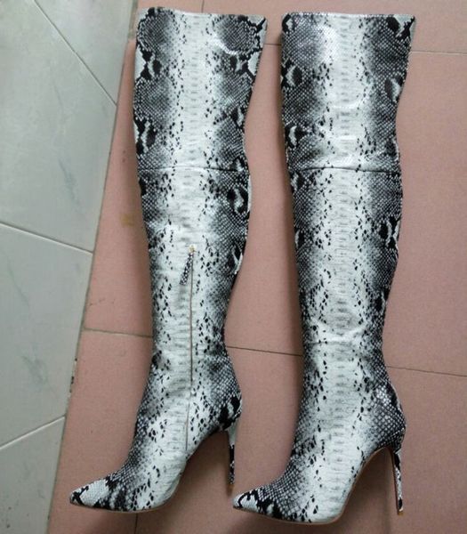 high-heeled serpentine women's leather from python tips-toe club over-the-the-knee long snake skin boots juhj, Black
high-heeled serpentine women's leather from python tips-toe club over-the-the-knee long snake skin boots juhj, Black