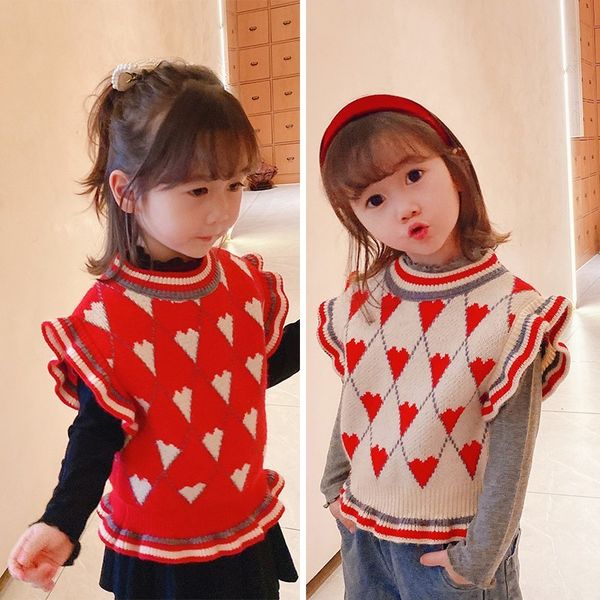 2021 new soft cotton vest sweaters fashion girls knitted vests heart sleeveless children sweater i37u, Blue
2021 new soft cotton vest sweaters fashion girls knitted vests heart sleeveless children sweater i37u, Blue