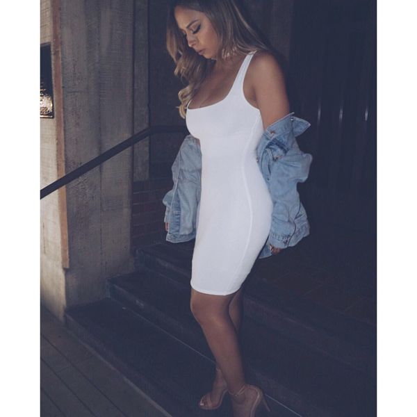 womens fashion dresswhite sleeveless sling bottoming nightclub tight dress qrt1, Black;gray
womens fashion dresswhite sleeveless sling bottoming nightclub tight dress qrt1, Black;gray