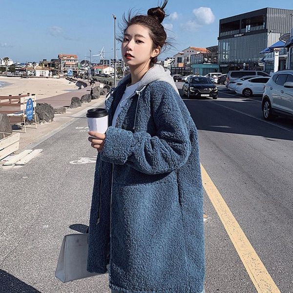 spring winter long warm coat women casual lamb cashmere patchwork jacket coat long sleeves plush overcoat female outwear1, Black
spring winter long warm coat women casual lamb cashmere patchwork jacket coat long sleeves plush overcoat female outwear1, Black
