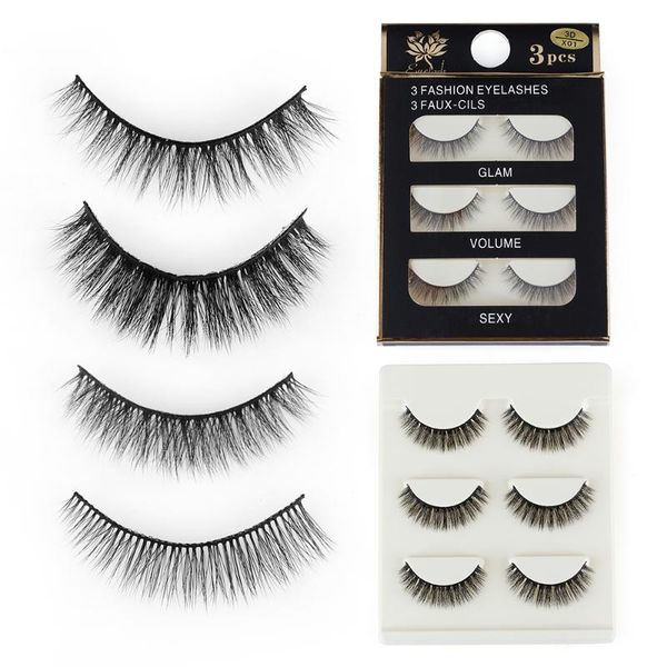 false eyelashes 3 pairs 3d soft mink hair wispy thick fluttered handmade crafts professional makeup tools
false eyelashes 3 pairs 3d soft mink hair wispy thick fluttered handmade crafts professional makeup tools