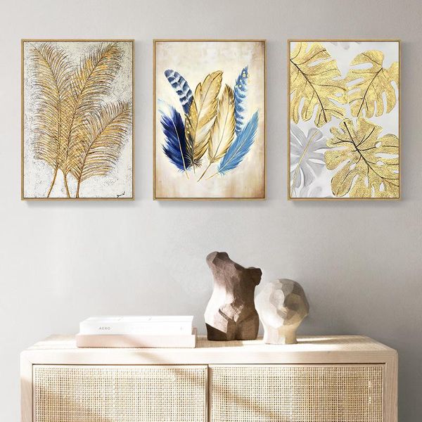 paintings golden leaf feather decorative canvas painting core sofa background wall art home decoration
paintings golden leaf feather decorative canvas painting core sofa background wall art home decoration