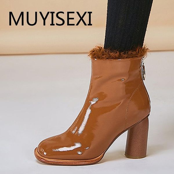 Lady ankle boots genuine leather round toe 8cm high round heels dating office keep warm zip black brown plus size SR09 MUYISEXI
Lady ankle boots genuine leather round toe 8cm high round heels dating office keep warm zip black brown plus size SR09 MUYISEXI