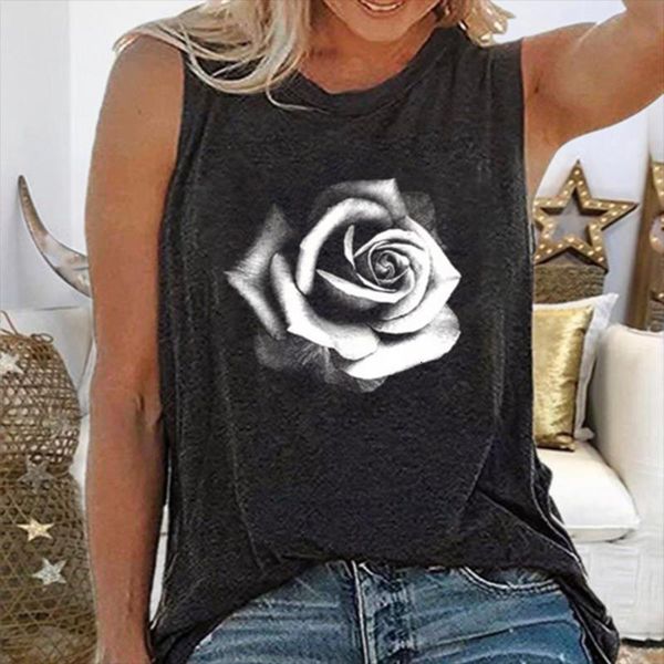 2020 new women blouse sleeveless vintage punk print casual loose women black casual floral print crew neck ladies, White
2020 new women blouse sleeveless vintage punk print casual loose women black casual floral print crew neck ladies, White