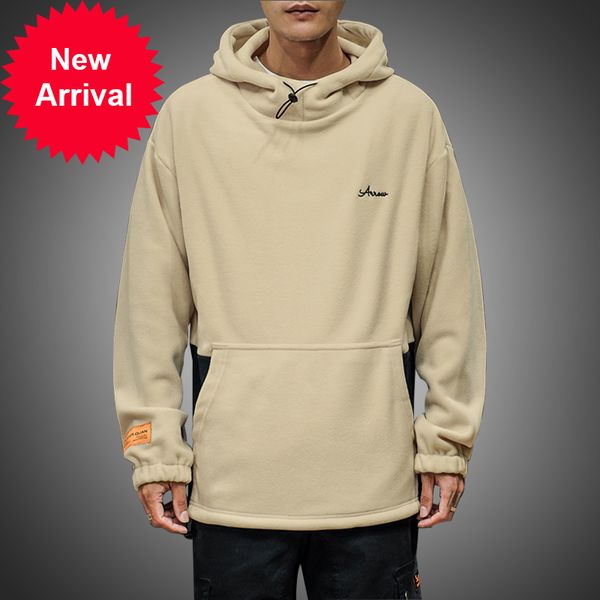 winter of hoodies 2020 casual man's full-sized velo hoodie, Black 
winter of hoodies 2020 casual man's full-sized velo hoodie, Black