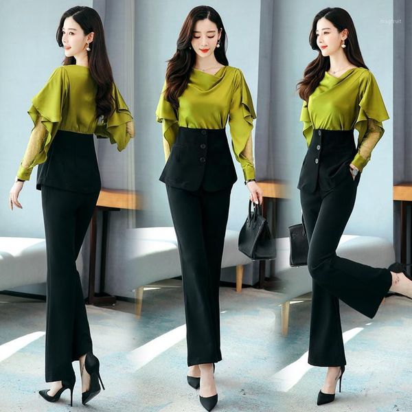 2020 spring summer 2 pieces suits elegant women long hollow sleeve blouse shirt and pants trousers lady two piece sets1, White
2020 spring summer 2 pieces suits elegant women long hollow sleeve blouse shirt and pants trousers lady two piece sets1, White