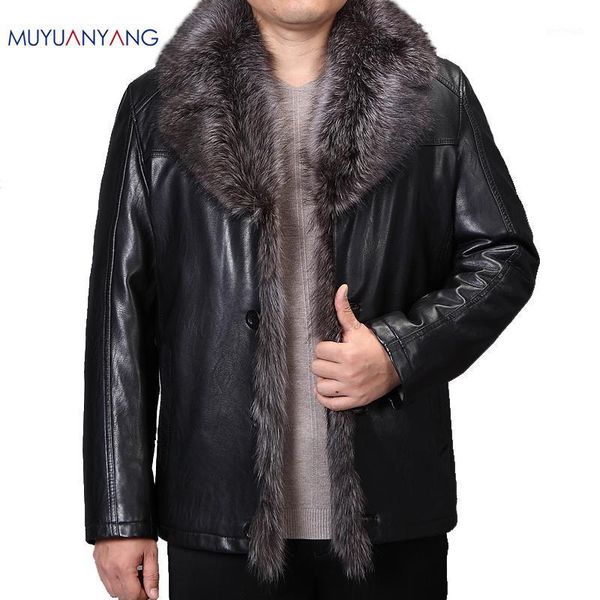 men's fur & faux mu yuan yang 50% off men's winter leather jackets thicken coat men casual pu and warm coats overcoat1, Black
men's fur & faux mu yuan yang 50% off men's winter leather jackets thicken coat men casual pu and warm coats overcoat1, Black