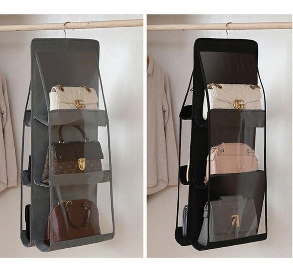 6 pocket folding hanging large clear handbag purse storage holder anti-dust organizer bbycxa xmh_home
6 pocket folding hanging large clear handbag purse storage holder anti-dust organizer bbycxa xmh_home