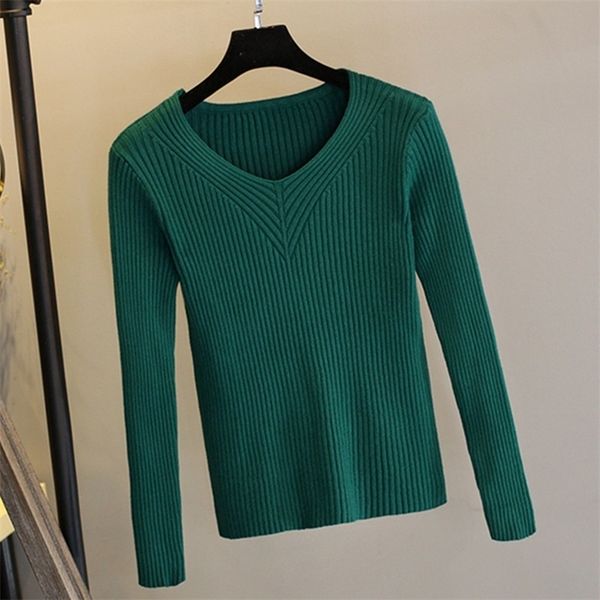 thick warm ribbed knitted women sweater autumn winter pullover sweater high elasticity v-neck soft female jumper lj201126, White;black
thick warm ribbed knitted women sweater autumn winter pullover sweater high elasticity v-neck soft female jumper lj201126, White;black