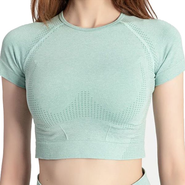 sport shirts solid color women workout high elastic gym yoga running breathable short sleeve t-shirts, White
sport shirts solid color women workout high elastic gym yoga running breathable short sleeve t-shirts, White